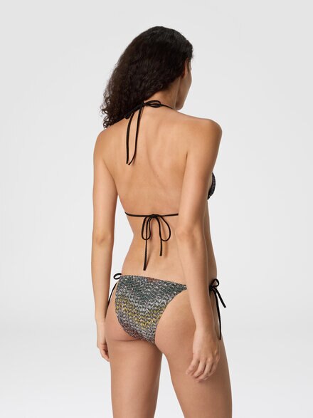 Mixed Viscose Lamé Bikini with Sequins, Multicoloured  - MC22SP00BC005YS72P0