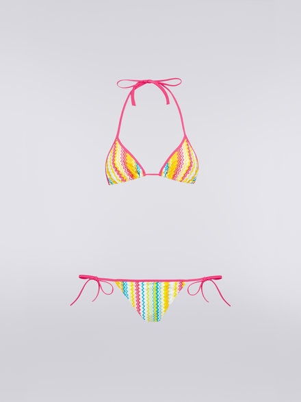 Nylon chevron bikini, Multicoloured - MC22SP00BJ00DGSM8NO