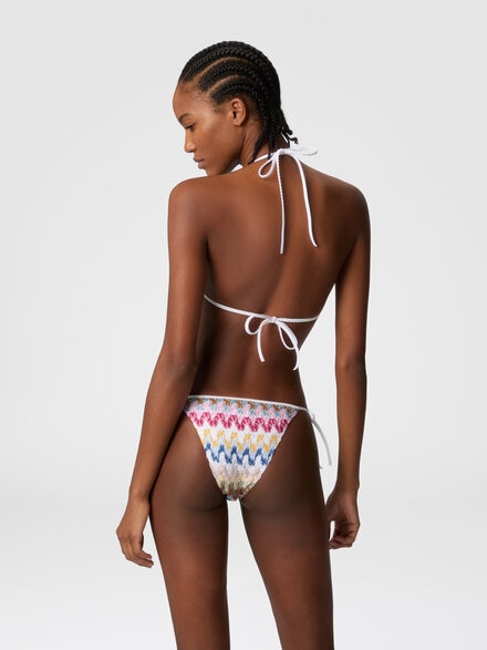 Bikini triángulo de encaje de viscosa lamé, Multicolor  - MC22SP00BR0000S01FQ