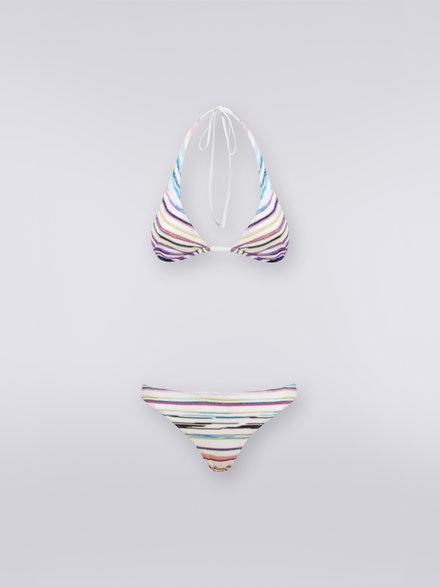Bikini en viscose mélangée montagne avec lurex, Multicolore  - MC22SP00BR00JHSM8LG