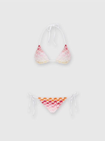 Bikini effet dentelle dégradé avec lurex, Rouge  - MC22SP00BR00TDS30CW