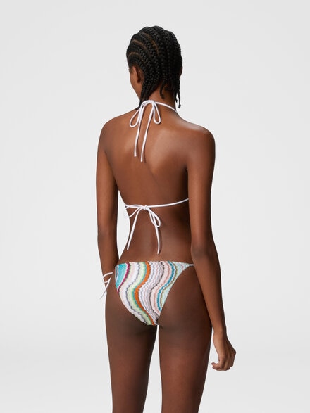 Triangle bikini with lamé wave motif, Multicoloured  - MC22SP00BR0100SM9L0