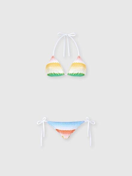 グラデーションジグザグ柄トライアングルビキニ, マルチカラー  - MC22SP00BR014GSM9X2