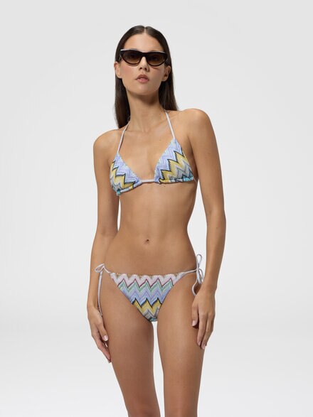 Bikini cl&aacute;sico en viscosa lam&eacute;, Multicolor  - MC22SP00BR015YSMSOR