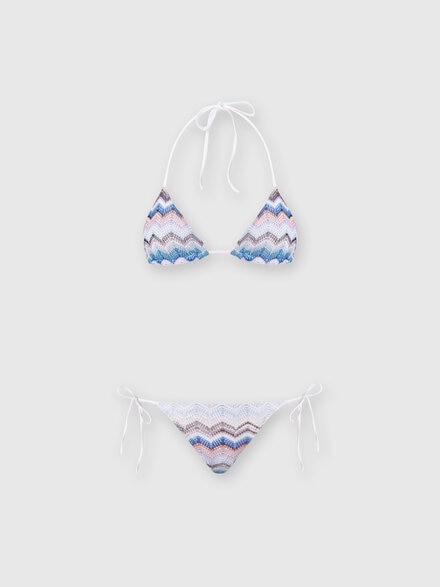 Bikini à crochet à zig zag avec lurex, Multicolore  - MC22SP00BT006VS72DX