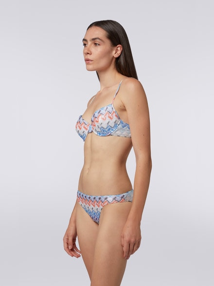 Bikini en maille de viscose multicolore avec soutien-gorge &agrave; balconnet, Multicolore  - MC22SP01BR00NBS72AL