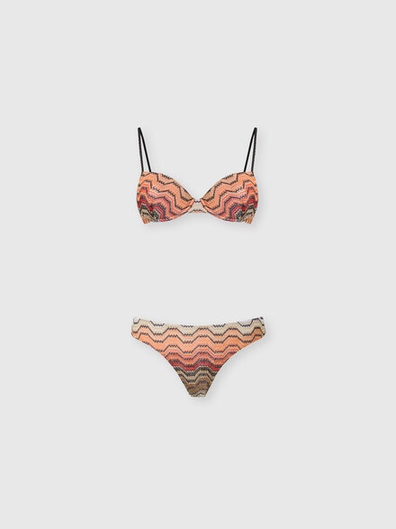 Bikini balconette en viscosa lam&eacute;, Multicolor  - MC22SP01BR015DS91SC