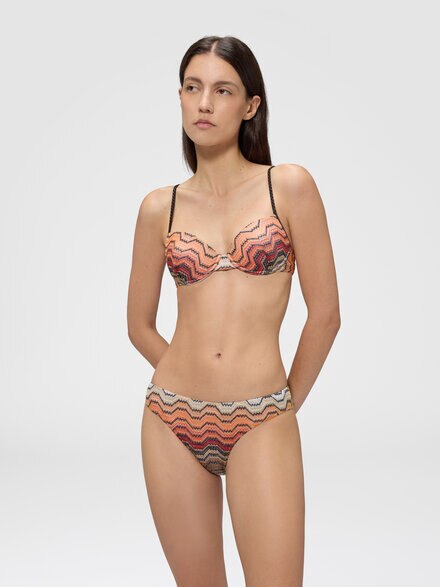 Bikini balconette en viscosa lam&eacute;, Multicolor  - MC22SP01BR015DS91SC