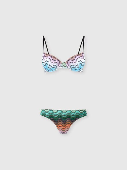 Bikini balconette en viscosa lam&eacute;, Multicolor  - MC22SP01BR015DSMSNQ