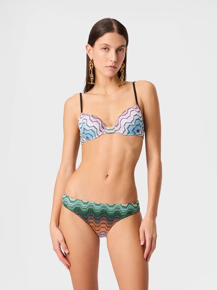Bikini balconette en viscosa lam&eacute;, Multicolor  - MC22SP01BR015DSMSNQ