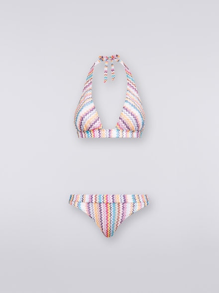 Bikini mit mehrfachen Zickzackstreifen, Mehrfarbig  - MC22SP02BR00K4SM8NQ