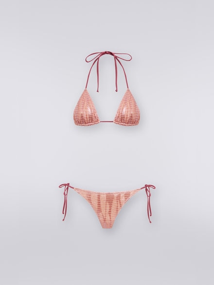 Jacquard viscose knit bikini, Pink - MC22WP00BT006OS30CH