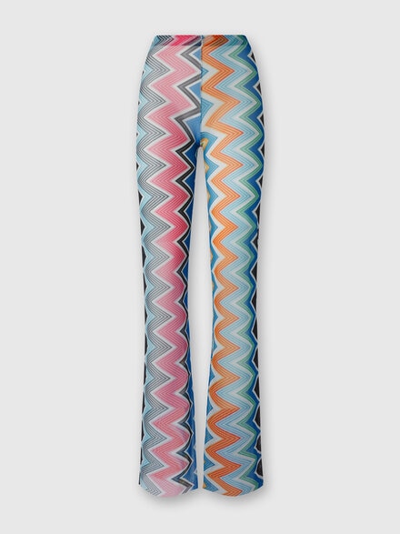 Strandhose aus Tüll mit Zickzack-Print, Mehrfarbig  - MC23SI01BJ00K6SM9D7