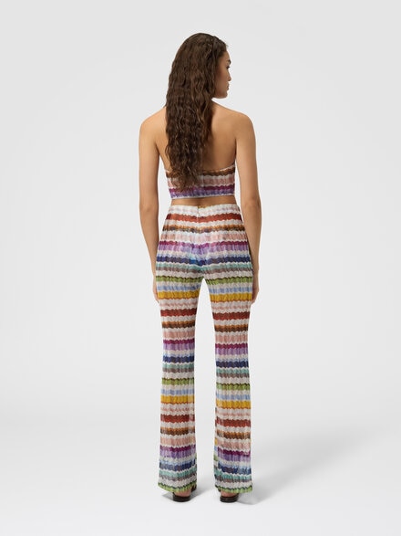 Pantaloni copricostume in tulle zig zag, Multicolore  - MC23SI01BR015ZSMSP1