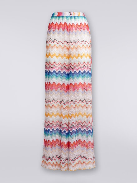 Pantalon de plage à motif ondulé avec lurex, Multicolore  - MC23SI02BR00TGSM99H