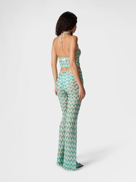 フローラル柄ビスコースのホルターネックトップ, マルチカラー  - MC23SK01BR014IS72OR