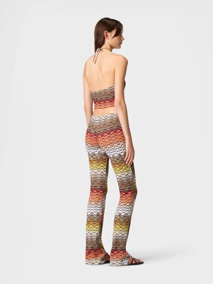 Top en viscosa lam&eacute; con escote halter, Multicolor  - MC23SK01BR015DS91SC