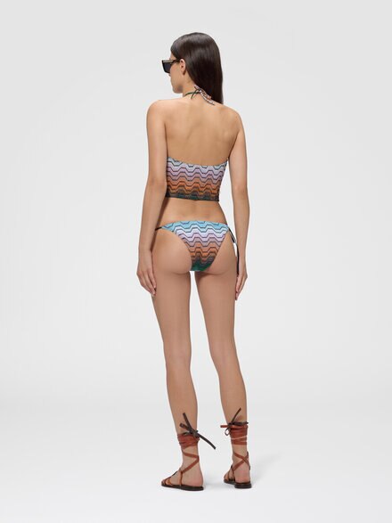 Top en viscosa lam&eacute; con escote halter, Multicolor  - MC23SK01BR015DSMSNQ