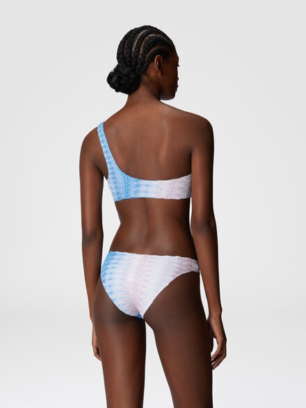 Dégradé lace one-shoulder bikini, Blue & Pink   - MC23SP02BR0131S72L3