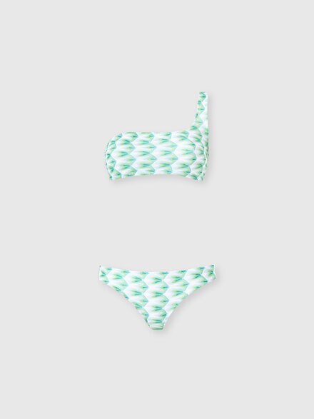 Bikini asym&eacute;trique en viscose &agrave; motif floral, Multicolore  - MC23SP02BR014IS72OR