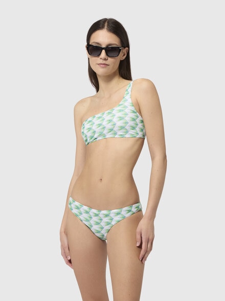 Bikini asym&eacute;trique en viscose &agrave; motif floral, Multicolore  - MC23SP02BR014IS72OR