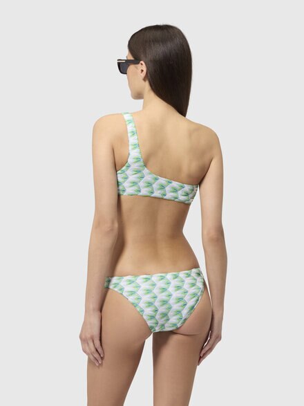 Bikini asym&eacute;trique en viscose &agrave; motif floral, Multicolore  - MC23SP02BR014IS72OR