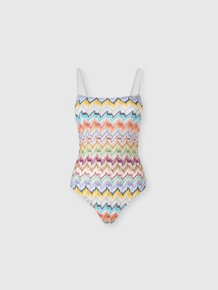 Costume intero in viscosa lam&eacute;, Multicolore  - MC23SP03BR015YSMSOR