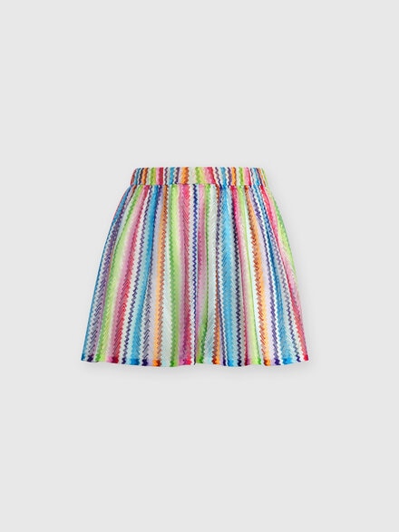Pantalones cortos con estampado en zigzag, Multicolor  - MC24WI01BR00Z4SM9HA