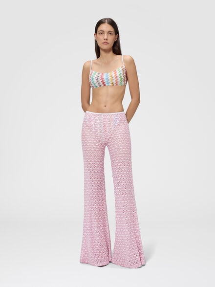Pantalones de encaje de cintura baja, Rosa  - MC25SI00BR012TS30GH