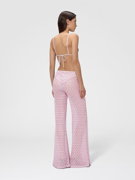 Pantalones de encaje de cintura baja, Rosa  - MC25SI00BR012TS30GH