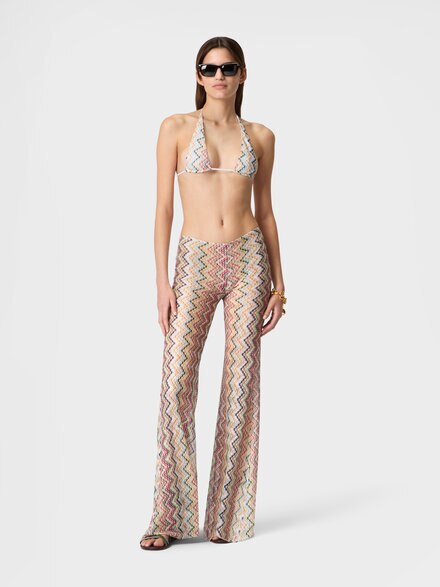 Pantalones flare con motivo estampado, Multicolor  - MC25SI00BR015GSMSOK