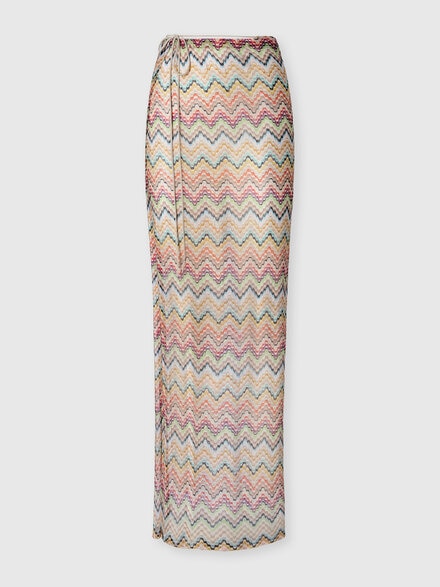 Falda larga tipo pareo estampada, Multicolor  - MC26SH02BR015GSMSOK