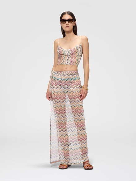Falda larga tipo pareo estampada, Multicolor  - MC26SH02BR015GSMSOK