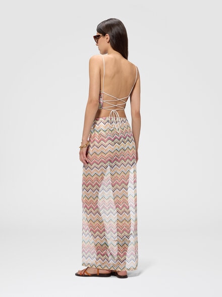 Falda larga tipo pareo estampada, Multicolor  - MC26SH02BR015GSMSOK