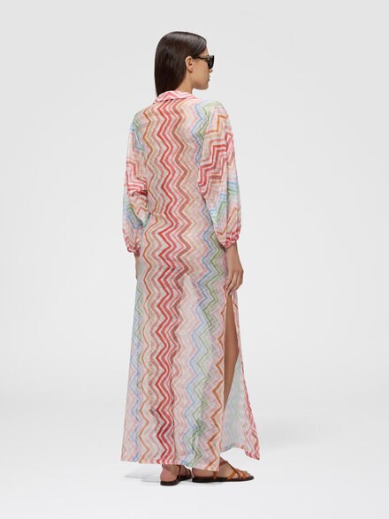Copricostume long imprim&eacute; zig zag, Rose  - MC26WQ00BR016ES30GI