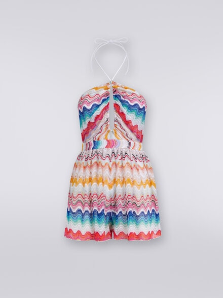 Wave motif romper with lurex, Multicoloured  - MS24SG02BR00TGSM99H
