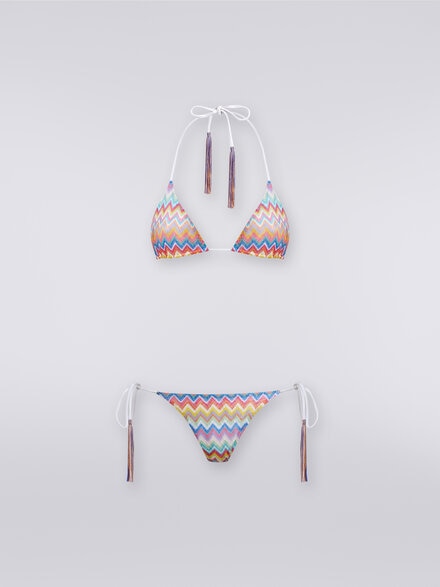 Bikini con estampado zigzag, Multicolor  - MS24SP0ZBR00XPSM9DM