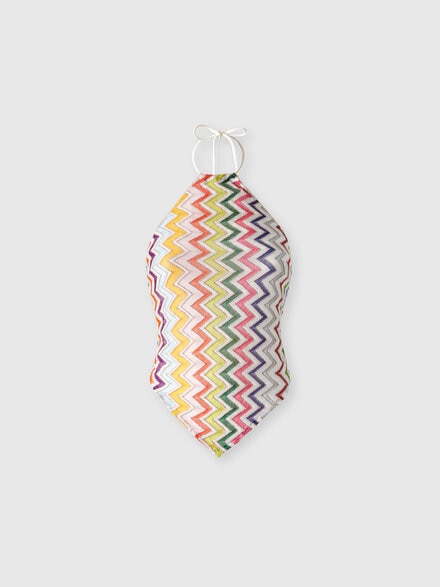 Top con scollo all'americana e motivo zig zag, Multicolore  - MS25SK0CBR012RSM9QI