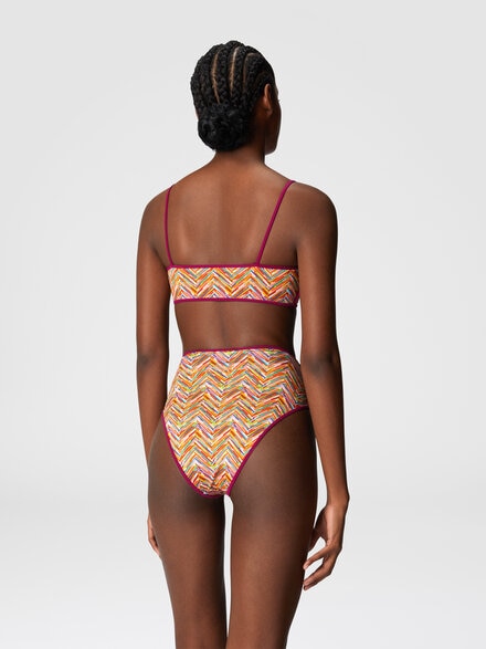 Reversible bikini with print and high bottom, Multicoloured  - MS25SP03BJ00LHSM9MZ