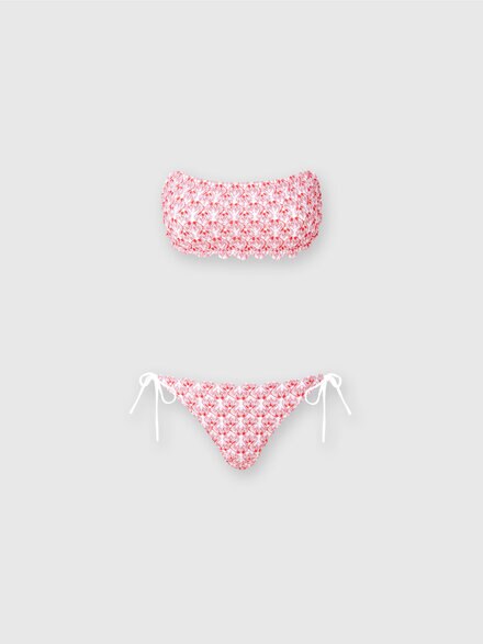 Bikini con decorazione smerlata in pizzo, Rosso  - MS25SP0NBR012TS416Y