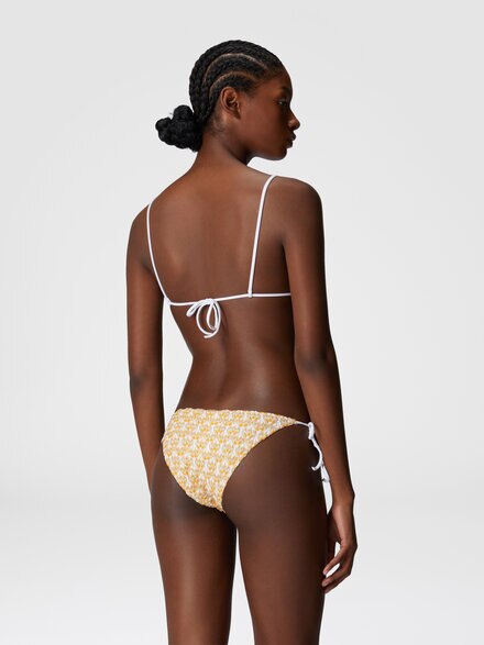 Lace triangle bikini with lamé, Beige - MS25SP0XBR012TS10BH