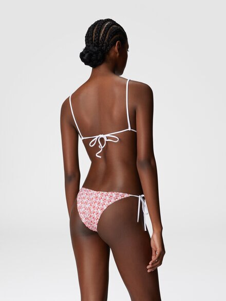 Lace triangle bikini with lamé, Red  - MS25SP0XBR012TS416Y