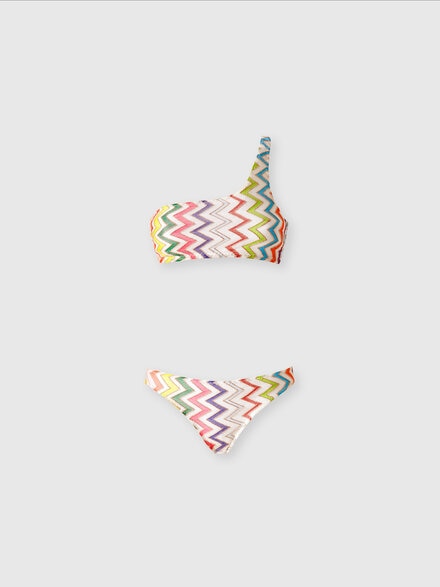 Bikini monospalla avec double lien, Multicolore  - MS25SP0YBR012RSM9QI