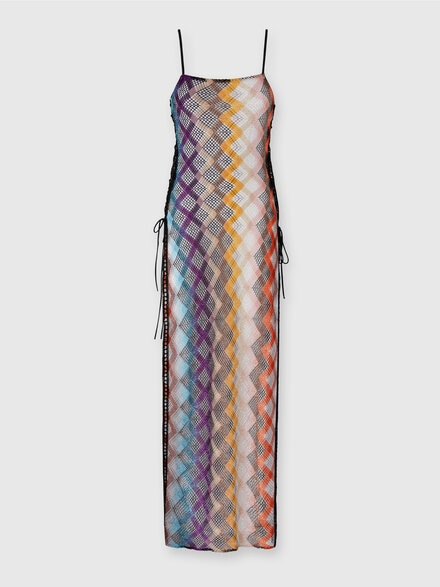 Copricostume largo con aberturas laterales, Multicolor  - MS25SQ1LBR012SSM9QM