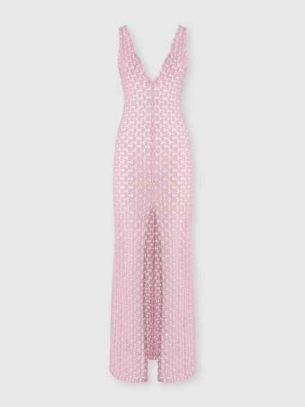Long cover-up with open back, Pink  - MS25SQ1NBR012TS30GH