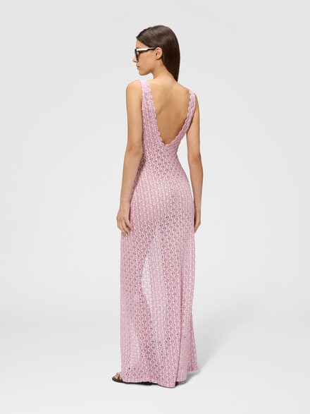 Long cover-up with open back, Pink  - MS25SQ1NBR012TS30GH