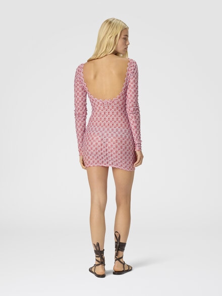 Short lace long sleeve cover-up, Red  - MS25SQ1OBR012TS416Y
