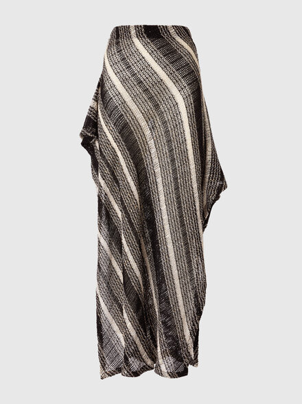 Long mesh skirt with sequin application, Black & White - MS26SH0CBV00J7S91SR