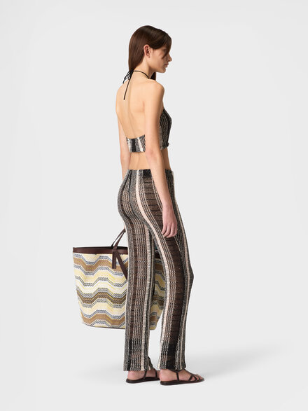 Long mesh trousers, Black & White - MS26SI06BV00J7S91SR