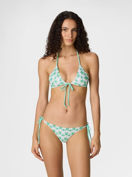 フローラル柄のビスコース三角ビキニ, マルチカラー  - MS26SP00BR014IS72OR